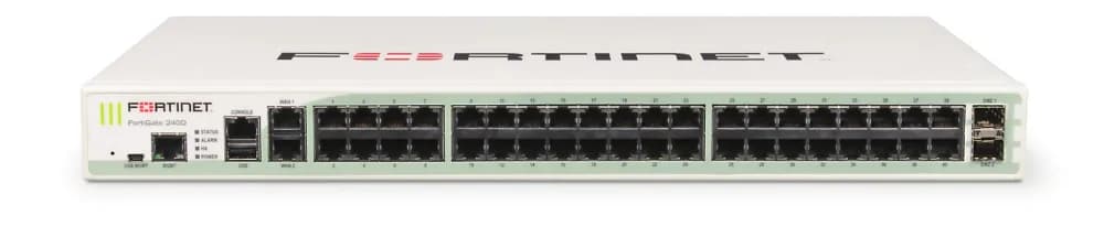 FG-240D-POE - Fortinet FortiGate 240D-POE 42-Ports 1000Base-T/1000Base-X GbE 18 x RJ-45 24 x PoE Ports 2 x SFP Managed 1U Firewall