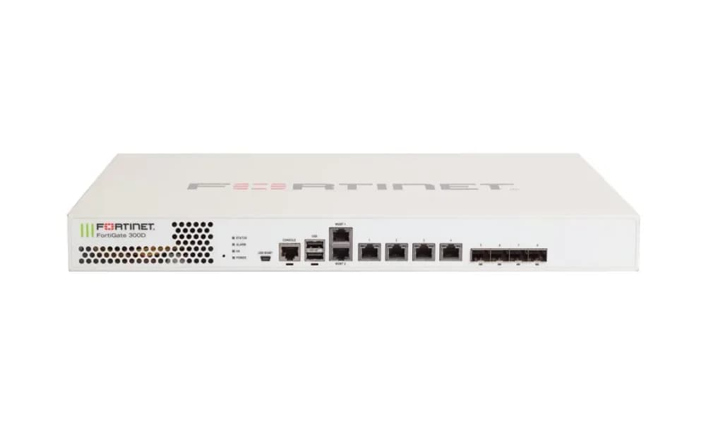 FG-300D-LENC - Fortinet FortiGate-300D-LENC 1000GBase-TX 6 x RJ-45 4 x SPU 4 x SFP LowEncryption Model Firewall Appliances