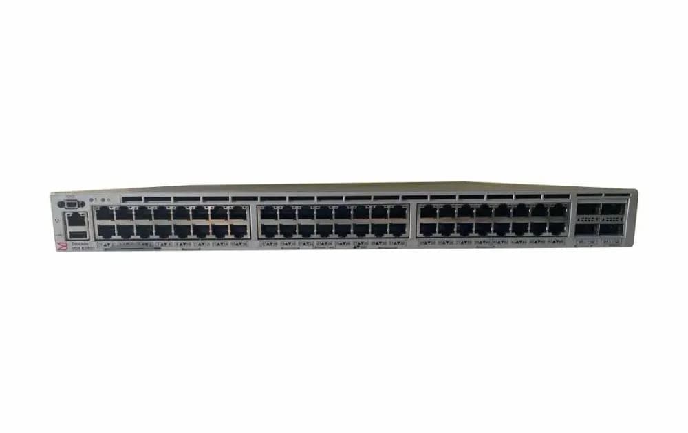 BR-VDX6740T-48-R - Brocade VDX 6740T 48 x Ports SFP+ 10GBase-X + 4 x Ports QSFP+ (in active) 1U Rack-mountable Back-to-Front Airflow Gigabit Ethernet Switch