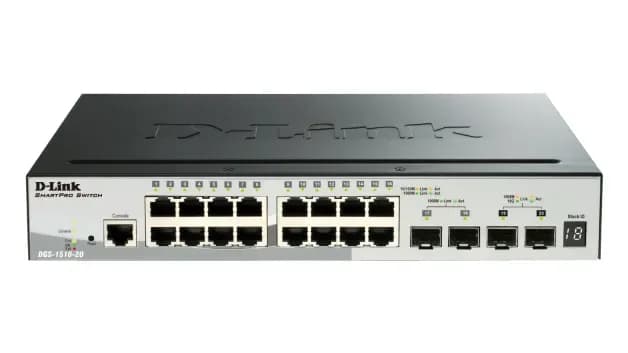 DGS-1510-52XMP - D-Link 48 x 10/100/1000BASE-T PoE Ports, 4 x 10G SFP+ Ports Gigabit Stackable Smart Managed Switch with 10G Uplinks