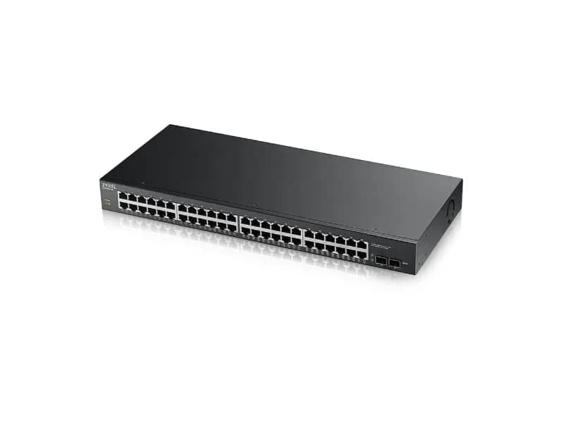 GS1900-48 - ZyXEL 48 x Ports 10/100/1000Base-T + 2 x SFP Ports Layer 2 Managed 1U Rack-mountable Smart Switch