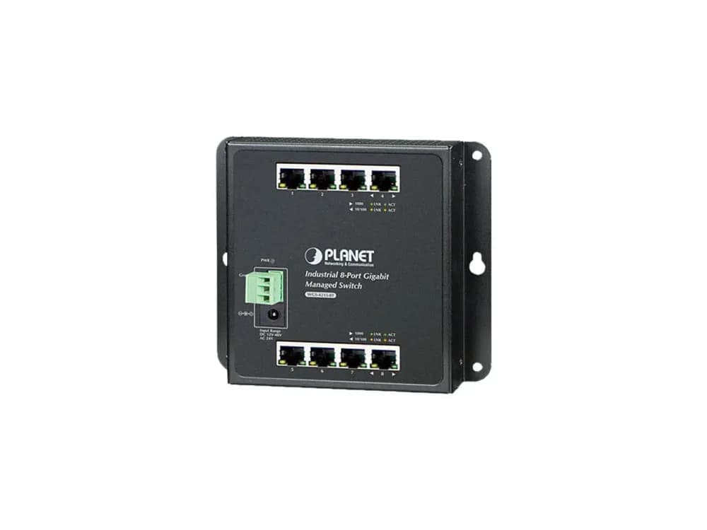WGS-4215-8T - Planet 8 x Ports 10/100/1000Base-T Layer 2 Managed Wall-Mountable Gigabit Ethernet Industrial Switch