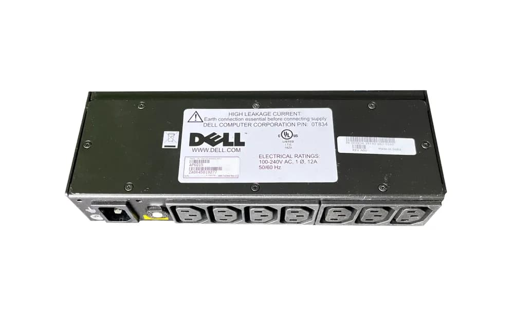 0T834 - Dell 120-Watts 200-240V AC 15A 50-60Hz 7-Outlets Basic Rack Cabinet Power Distribution Unit