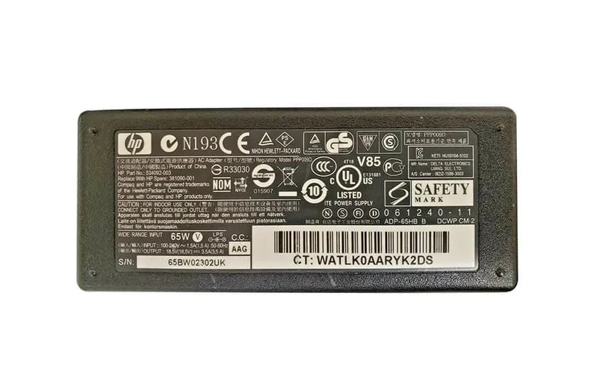 PPP009D - HP 65-Watts 100-240V 50-60Hz Power Adapter For NC2400