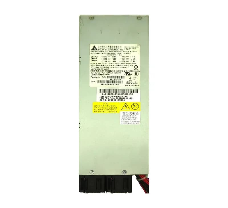 40K7172 - IBM 650-Watts 200-240V AC 50-60Hz Power Supply For X3455