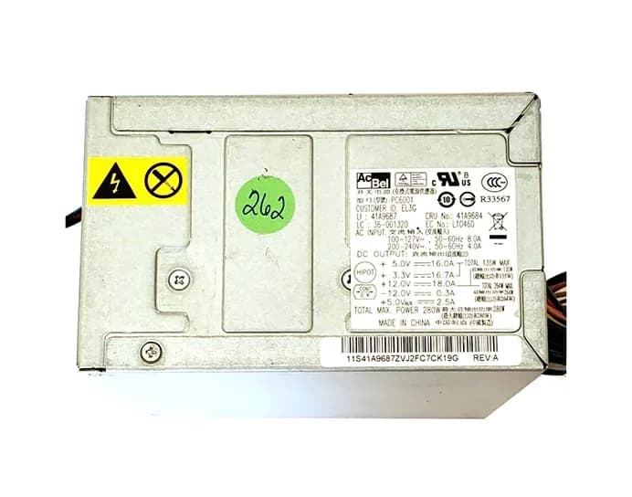 41A9684 - IBM 280-Watts 100-240V 8A ATX Power Supply Unit
