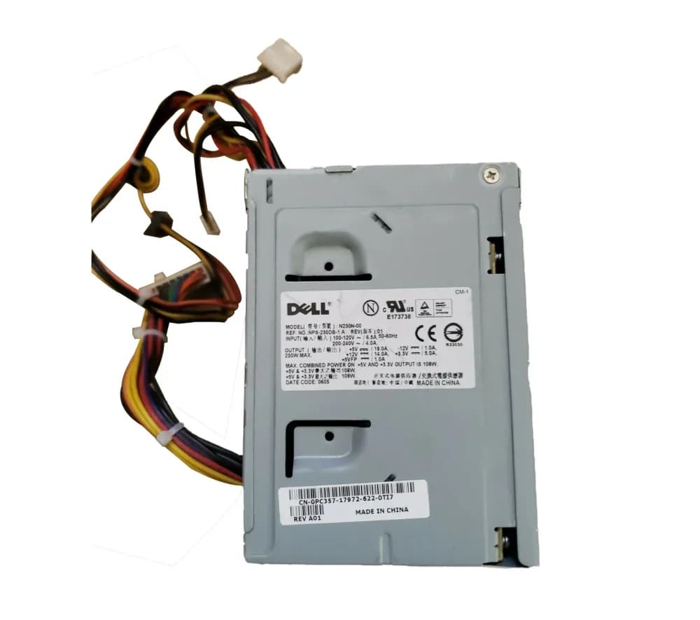 PC357 - Dell 230-Watts 200-240V AC 50-60Hz Power Supply