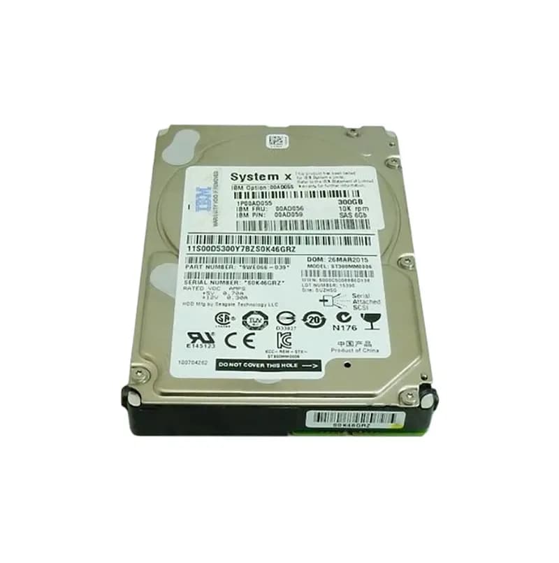 00AD059 - IBM 300GB 10000RPM SAS 6Gb/s 2.5-Inch Hard Drive