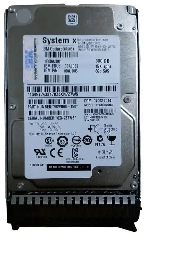00AJ081 - IBM 300GB 15000RPM SAS 6Gb/s 2.5-Inch Hard Drive