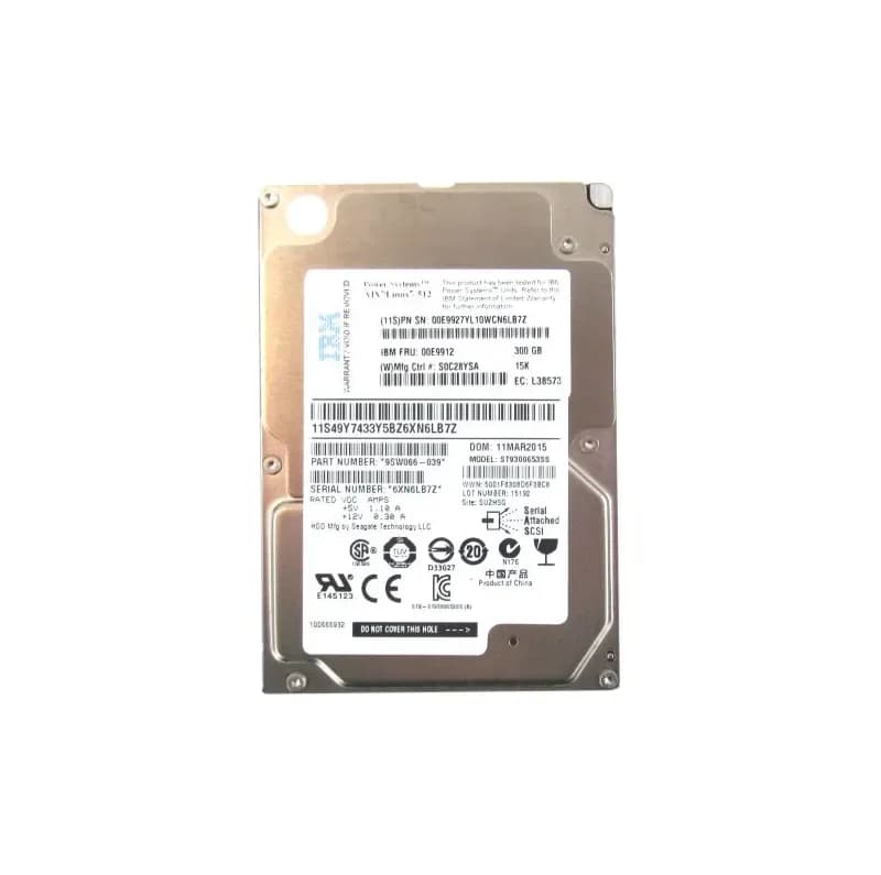 00E9912 - IBM 300GB 15000RPM SAS 6Gb/s 2.5-in Hard Drive