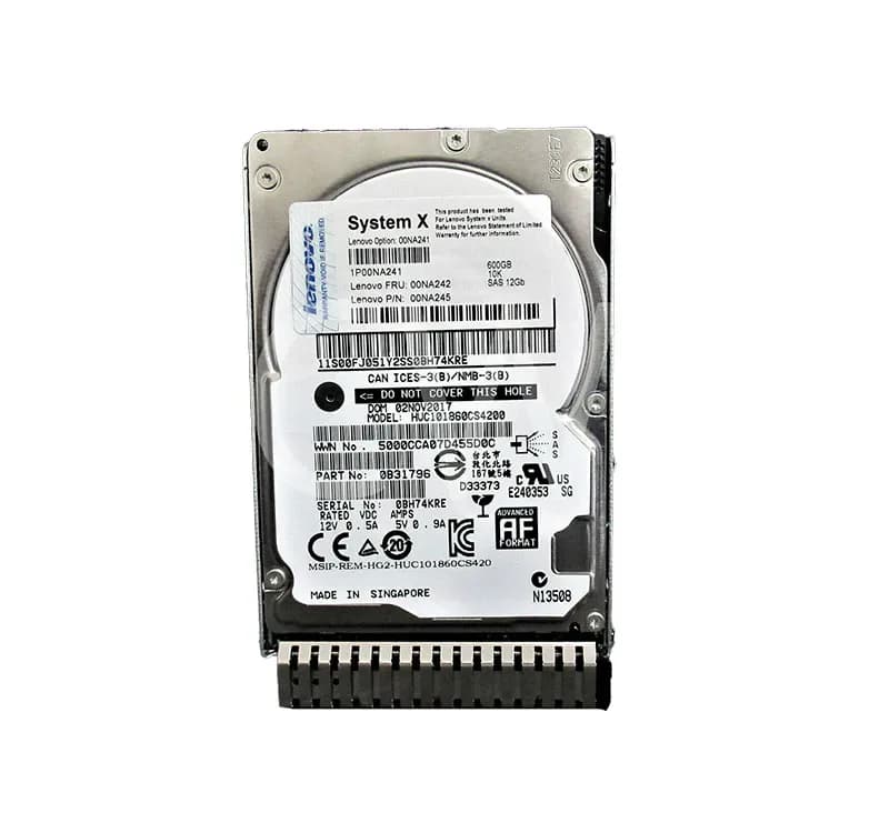 00NA245 - IBM 600GB 10000RPM SAS 12Gb/s 2.5-in Hard Drive