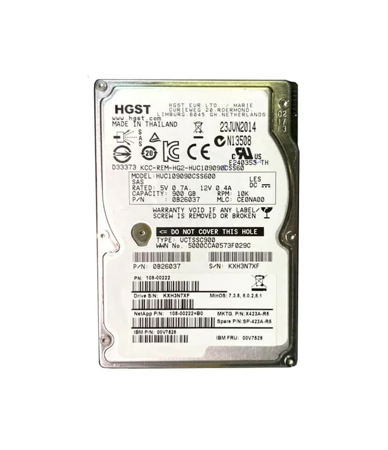 00V7529 - IBM 900GB 10000RPM SAS 6Gb/s 2.5-in Hard Drive