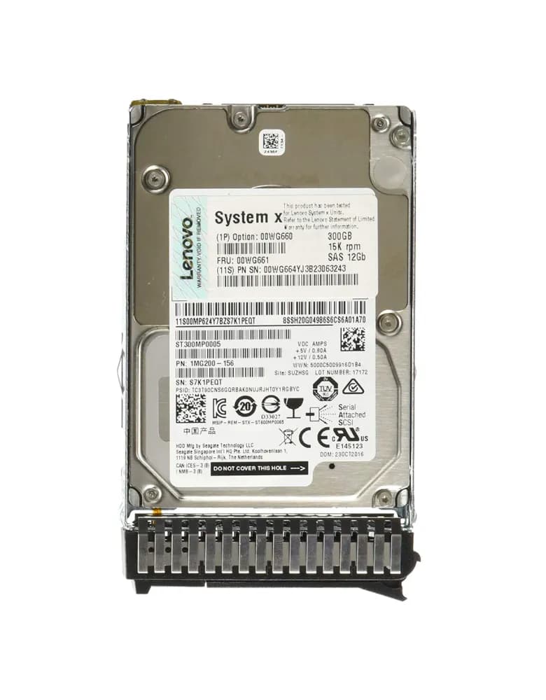 00WG660 - Lenovo 300GB SAS 15000RPM 2.5-inch Hard Drive