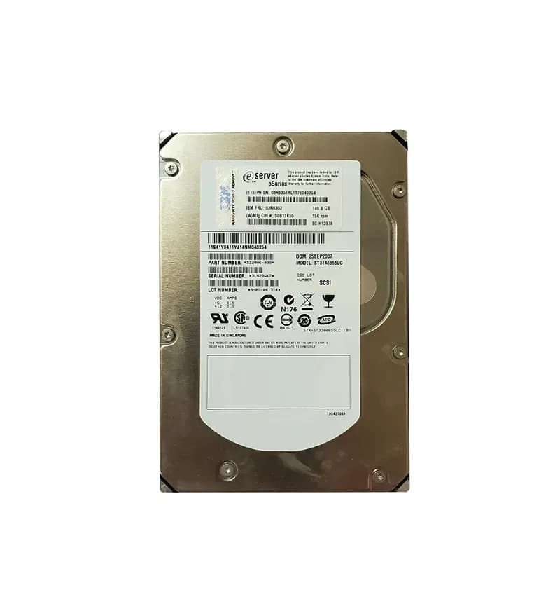 03N6351 - IBM 146GB 15000RPM SCSI 320MB/s 3.5-in Hard Drive