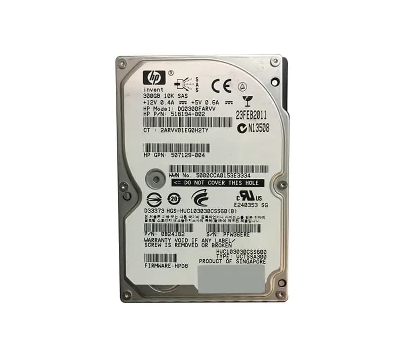 0B24182 - Hitachi 300GB 10000RPM SAS 6Gb/s 64MB Cache 2.5-in HDD