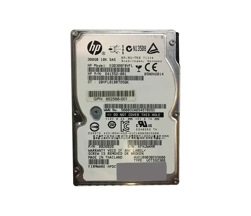 0B26026 - HGST 300GB 10000RPM SAS 6Gb/s 64MB Cache 2.5-in HDD