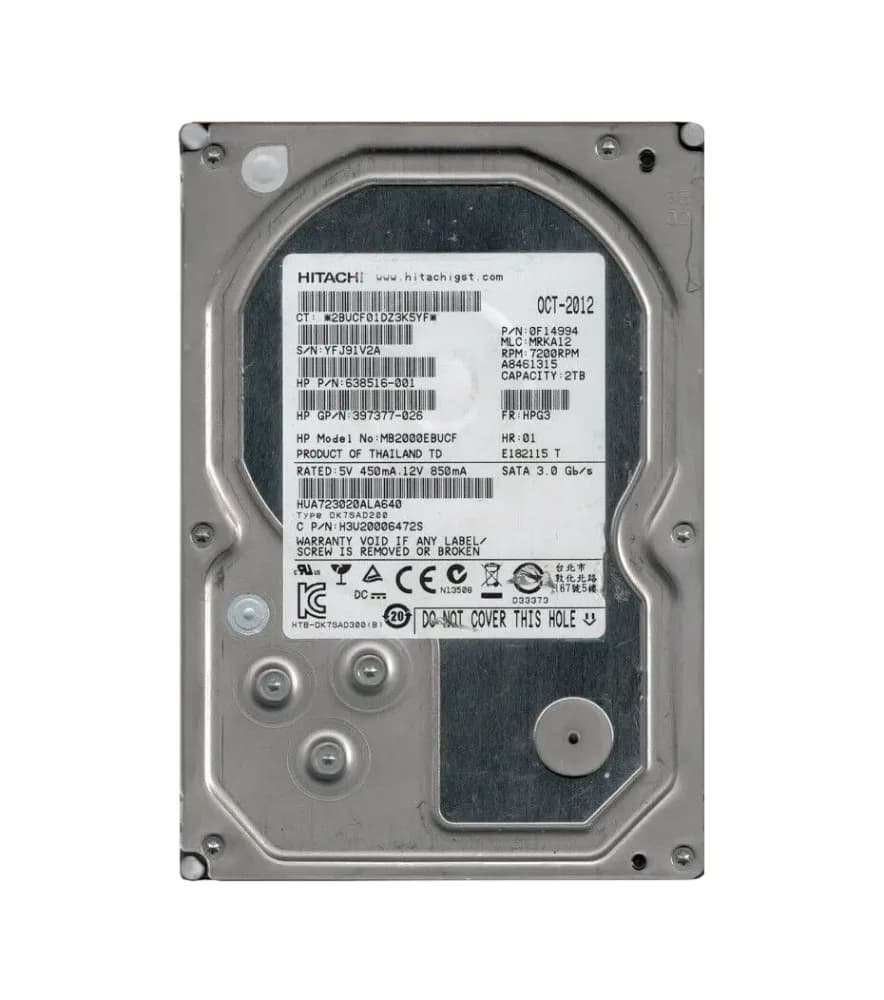 0F14994 - HGST 2TB 7200RPM SATA 6Gb/s 3.5-in Hard Drive