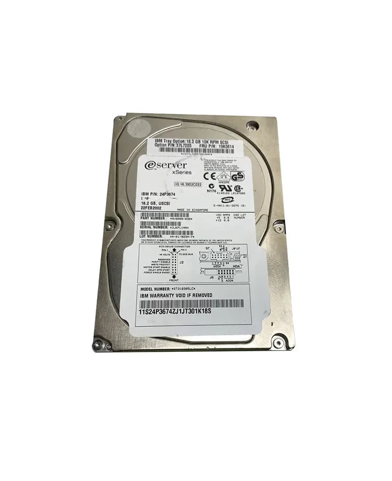24P3674 - IBM 18.2GB 10000RPM SCSI 160MB/s 3.5-in Hard Drive