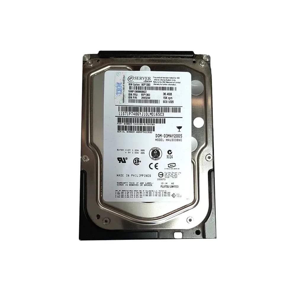 26K5244 - IBM 36.4GB 15000RPM SCSI 320MB/s 3.5-in Hard Drive