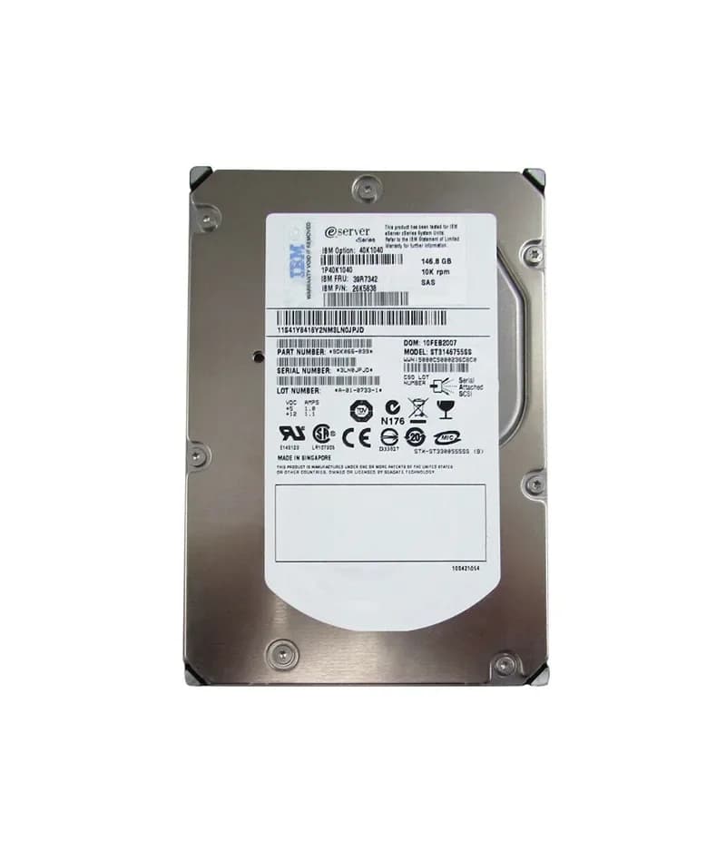 26K5838 - IBM 146GB 10000RPM SAS 3Gb/s 3.5-in Hard Drive