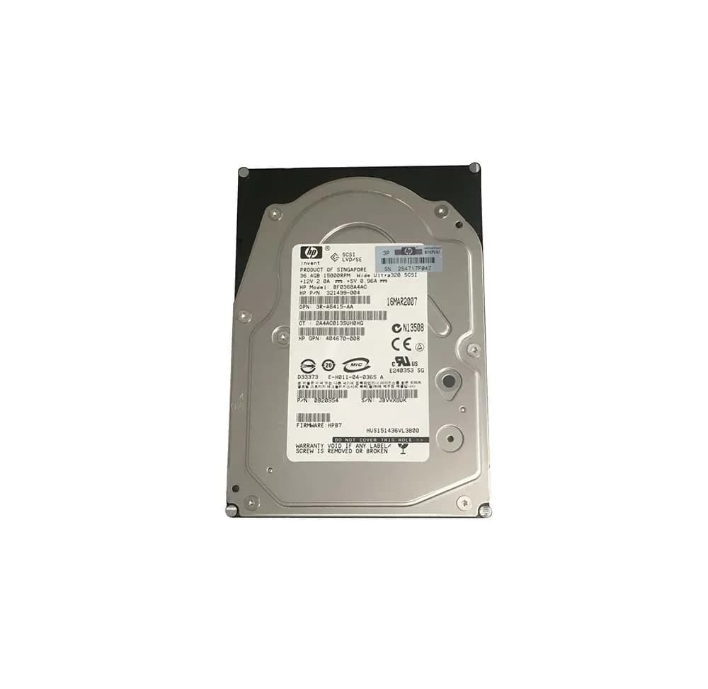 321499-004 - HP 36.4GB 15000RPM SCSI 320MB/s 3.5-in Hard Drive