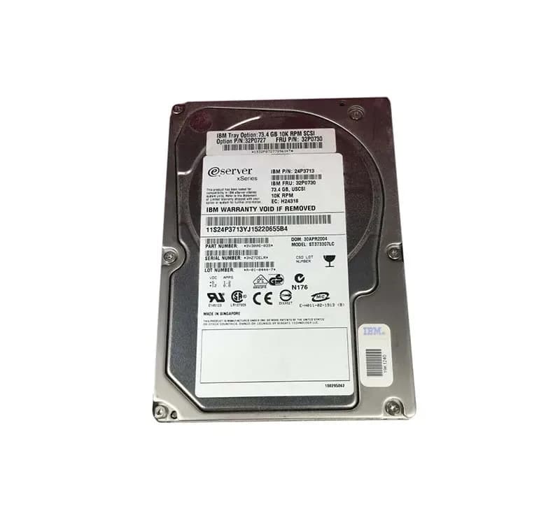 32P0727 - IBM 73.4GB 10000RPM SCSI 320MB/s 3.5-in Hard Drive