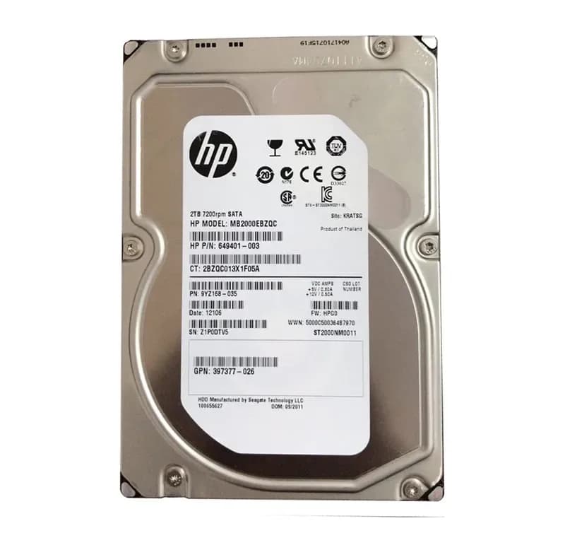 397377-026 - HP 2TB 7200RPM SATA 3Gb/s 3.5-in Hard Drive
