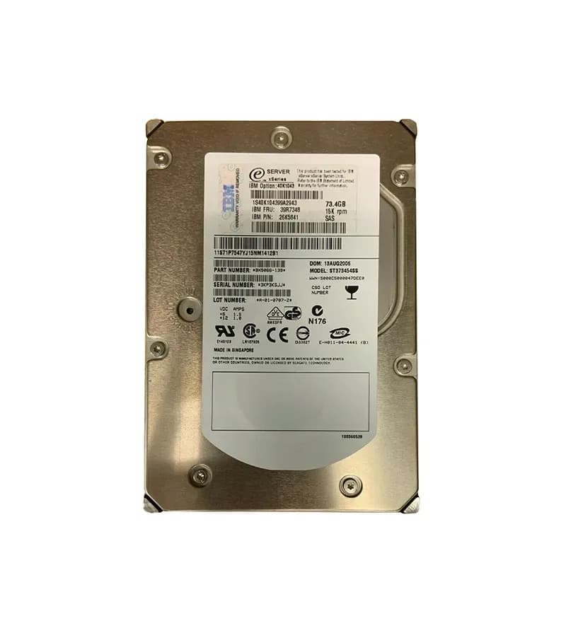 39R7348 - IBM 73.4GB 15000RPM SAS 3Gb/s Hot Swap 3.5-in HDD