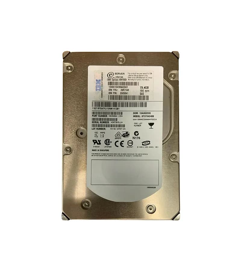40K1043 - IBM 73.4GB 15000RPM SAS 3Gb/s Hot Swap 3.5-in HDD