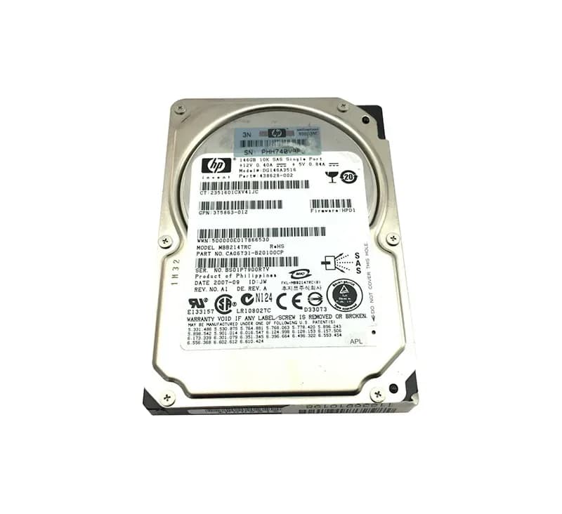 438628-002 - HP 146GB 10000RPM SAS 3Gb/s 2.5-in Hard Drive
