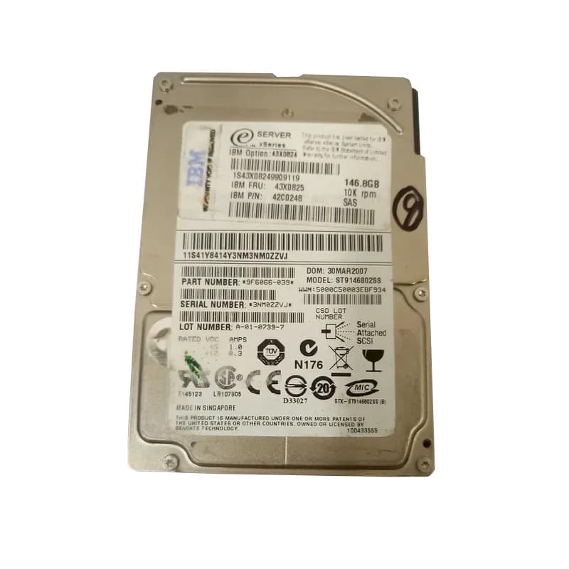 43X0825 - IBM 146GB 10000RPM SAS 3Gb/s 2.5-in Hard Drive