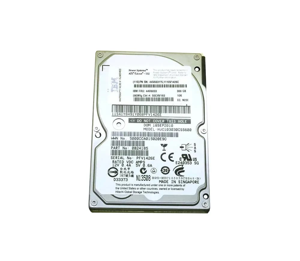 44V6831 - IBM 300GB 10000RPM SAS 6Gb/s Hot Swap 2.5-in HDD