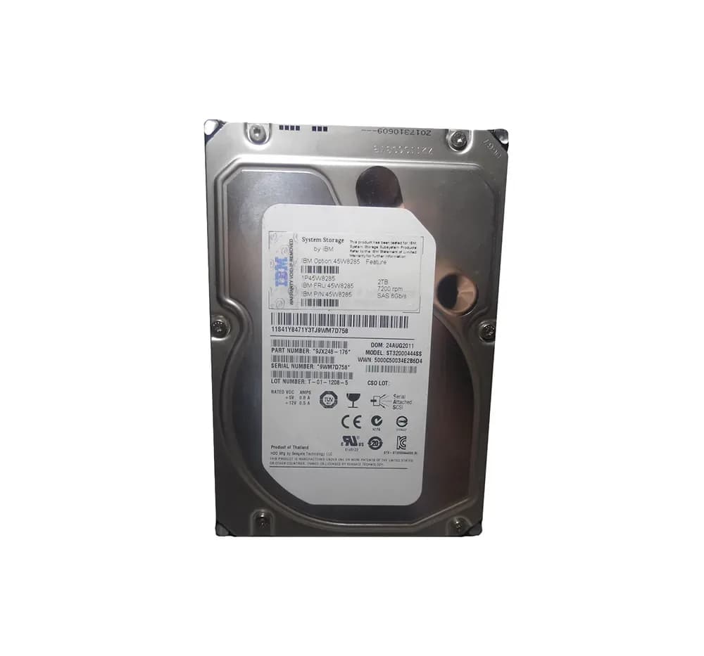 45W8285 - IBM 2TB 7200RPM SAS 6Gb/s 3.5-Inch Hard Drive