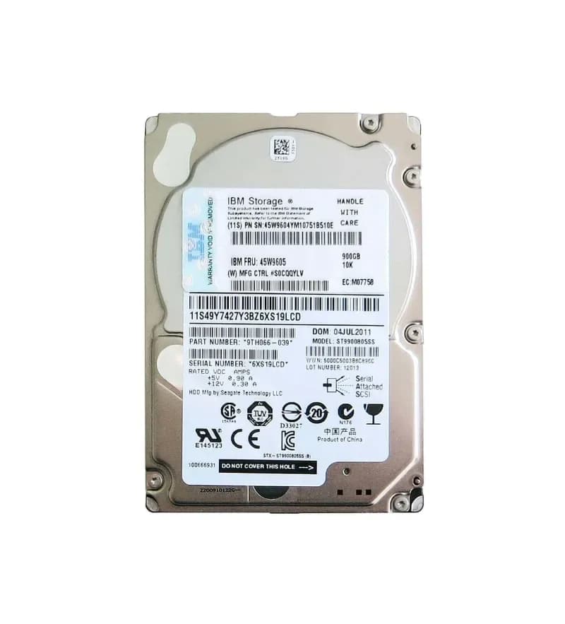 45W9604 - IBM 900GB 10000RPM SAS 6Gb/s Hot Swap 2.5-in HDD