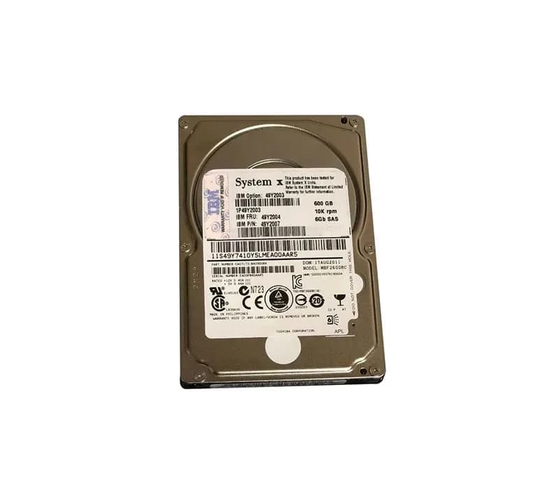 49Y2003 - IBM 600GB 10000RPM SAS 6Gb/s 2.5-in Hard Drive
