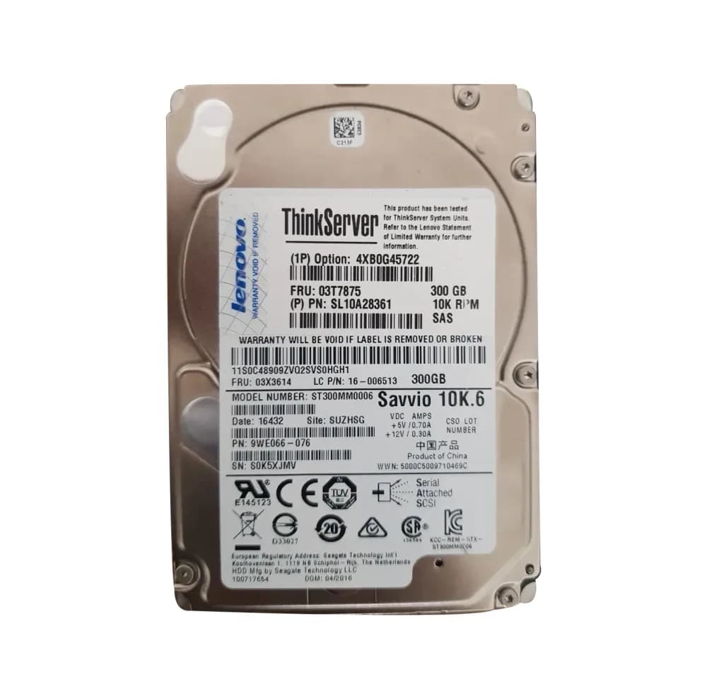 4XB0G45722 - Lenovo 300GB 10000RPM SAS 2.5-Inch Hard Drive