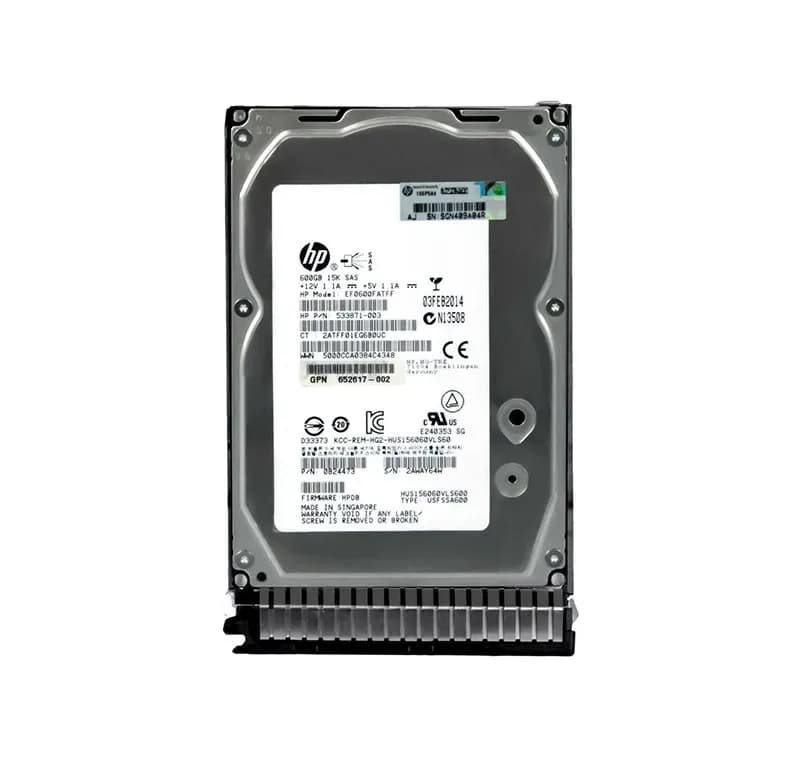 533871-003 - HP 600GB 15000RPM SAS 3.5-Inch Hard Drive