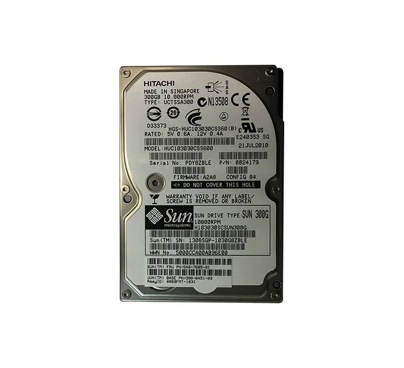 540-7685 - Sun 300GB 10000RPM SAS 6Gb/s 2.5-Inch Hard Drive