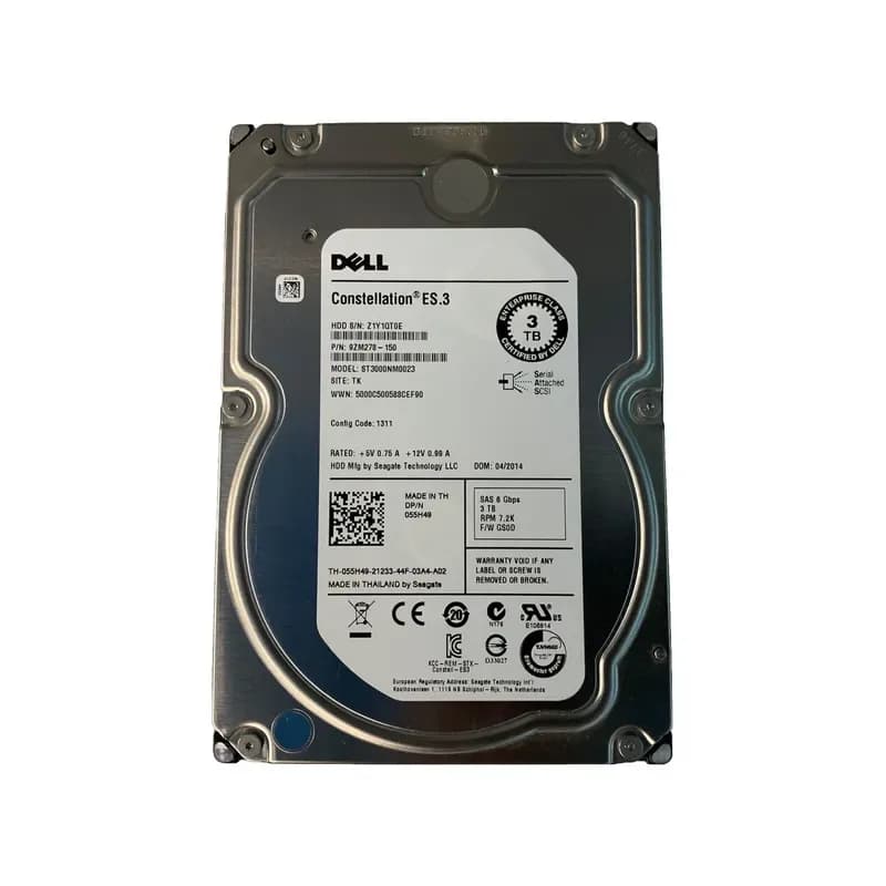 55H49 - Dell 3TB 7200RPM SAS 6Gb/s 3.5-Inch Hard Drive