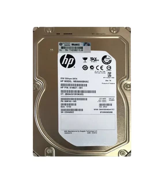 614827-001 - HP 3TB 7200RPM SATA 6Gb/s 3.5-in Hard Drive