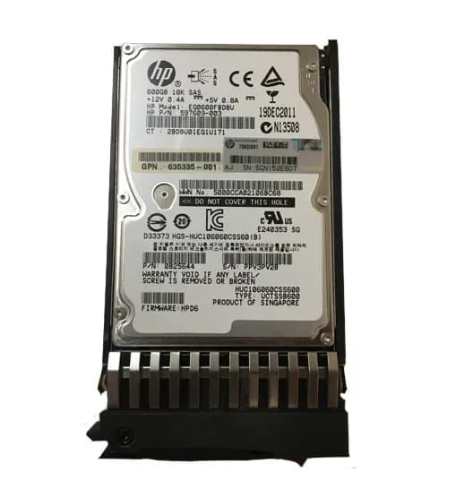 635335-001 - HP 600GB 10000RPM SAS 6Gb/s 2.5-in Hard Drive