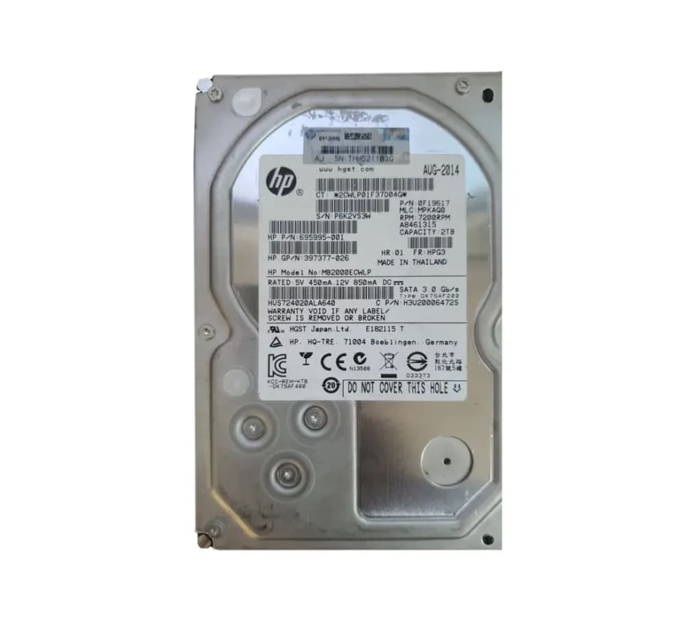 695995-001 - HP 2TB 7200RPM SATA 3Gb/s 3.5-in Hard Drive
