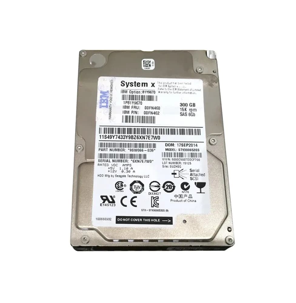 81Y9670 - IBM 300GB 15000RPM SAS 2.5-Inch Hard Drive