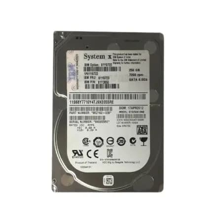 81Y9723 - IBM 250GB 7200RPM SATA 6Gb/s 2.5-in Hard Drive