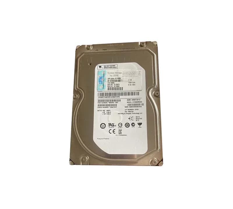 81Y9890 - IBM 3TB 7200RPM SAS 6Gb/s 3.5-in Hard Drive