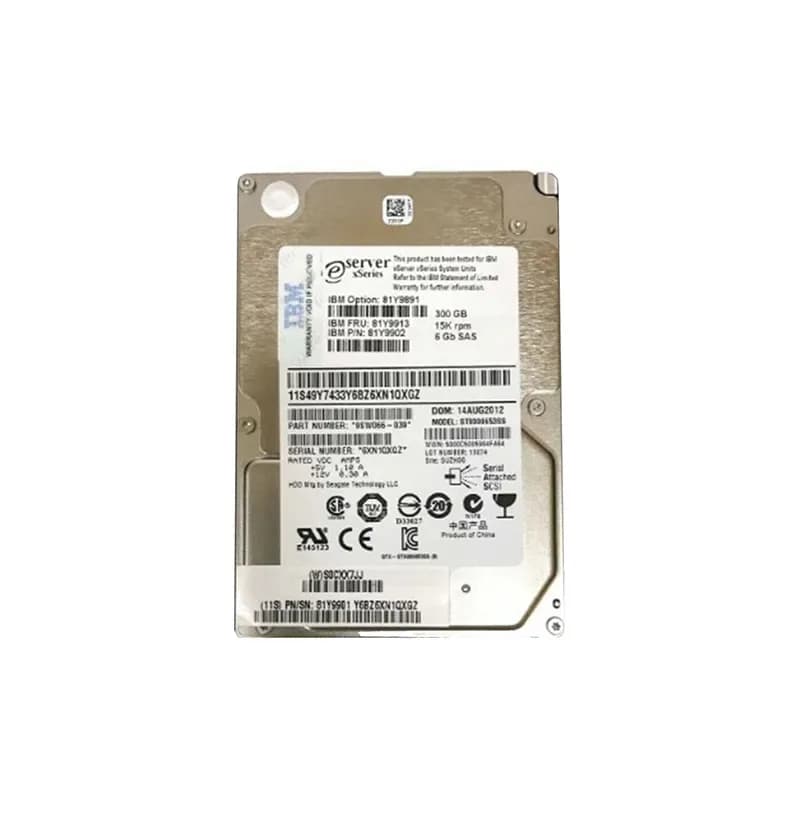 81Y9902 - IBM 300GB 15000RPM SAS 6Gb/s 2.5-in Hard Drive