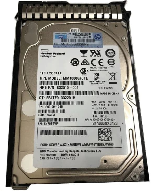 832510-001 - HPE 1TB 7200RPM SATA 2.5-Inch Hard Drive