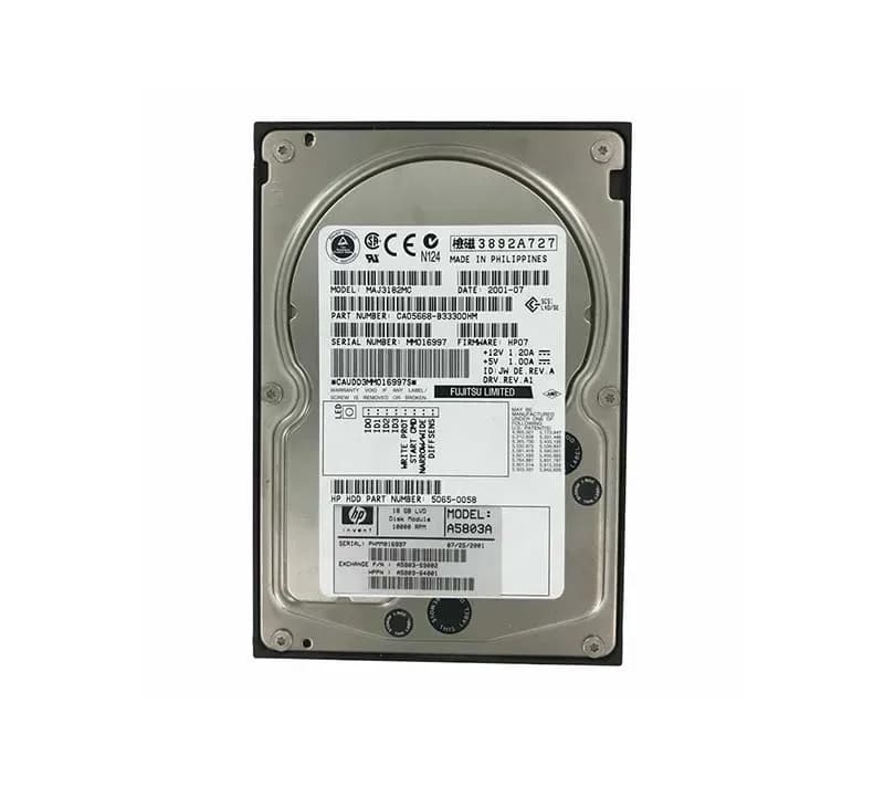 A5803A - HP 18.2GB SCSI 10000RPM 3.5-Inch Hard Drive