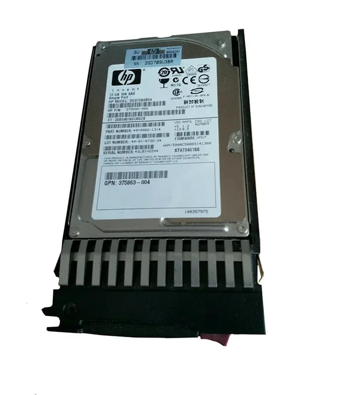 DG072A8B54 - HP 72GB 10000RPM SAS 3Gb/s 2.5-inch HDD with Tray