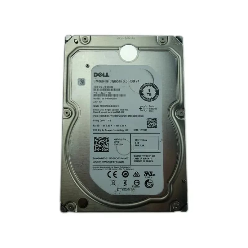 GWD7D - Dell 1TB 7200RPM SAS 12Gb/s 3.5-Inch Hard Drive